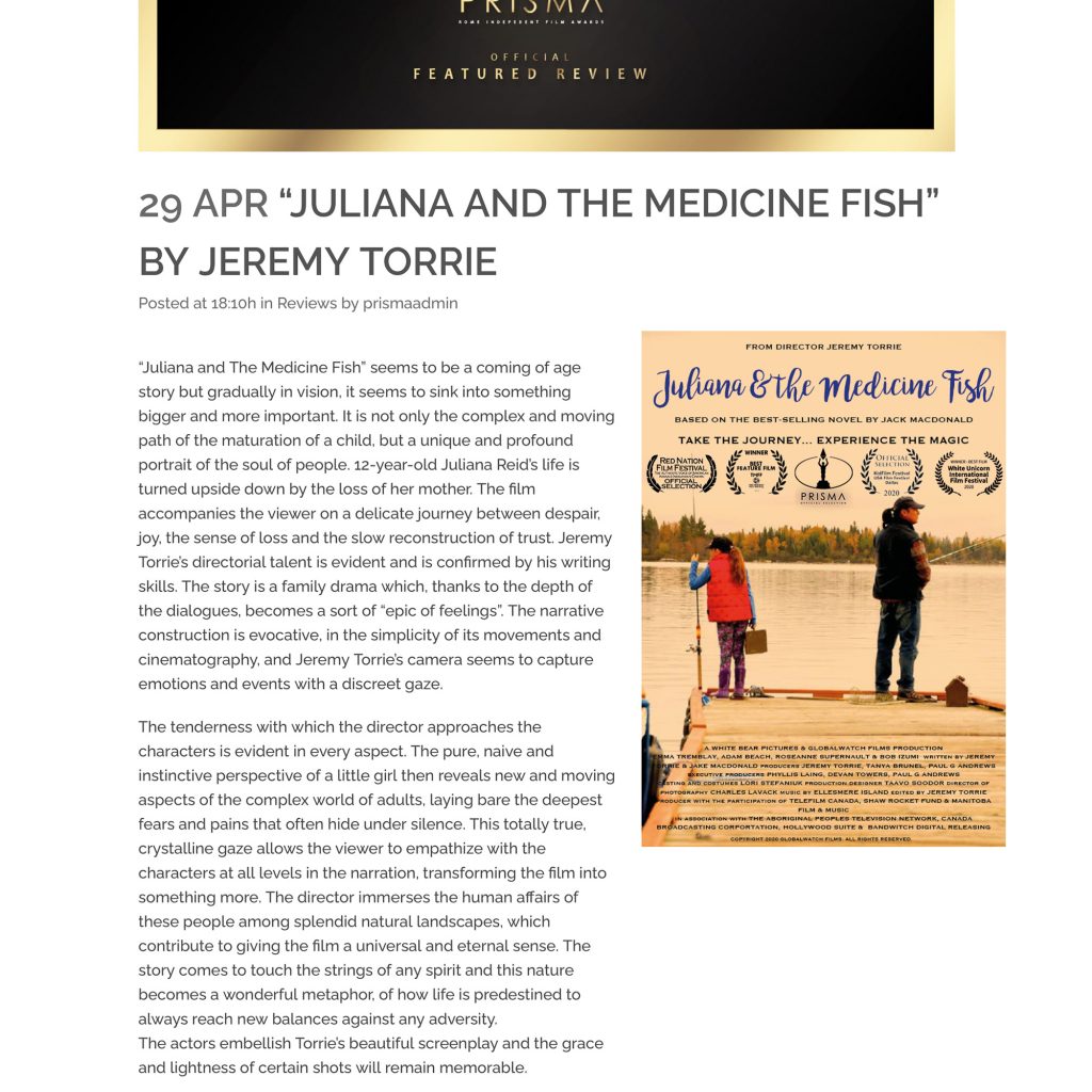 juliana & the medicine fish: rave review
